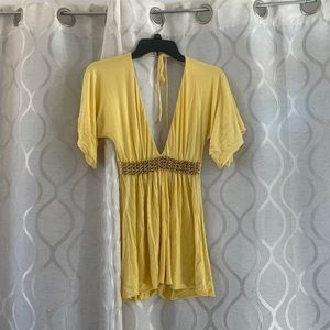 Sky Silk Top S Yellow